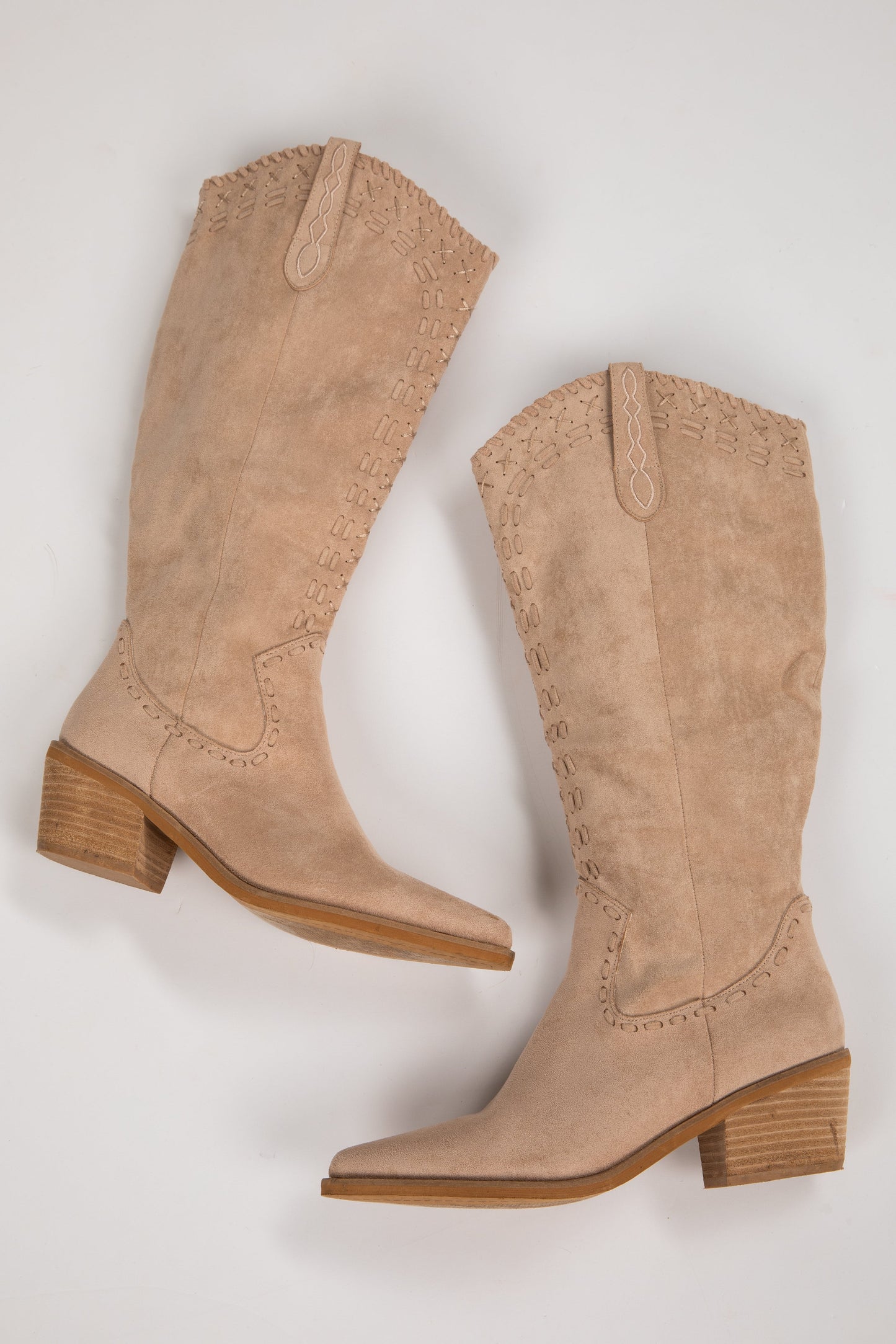 Set The Tone Beige Western Boots