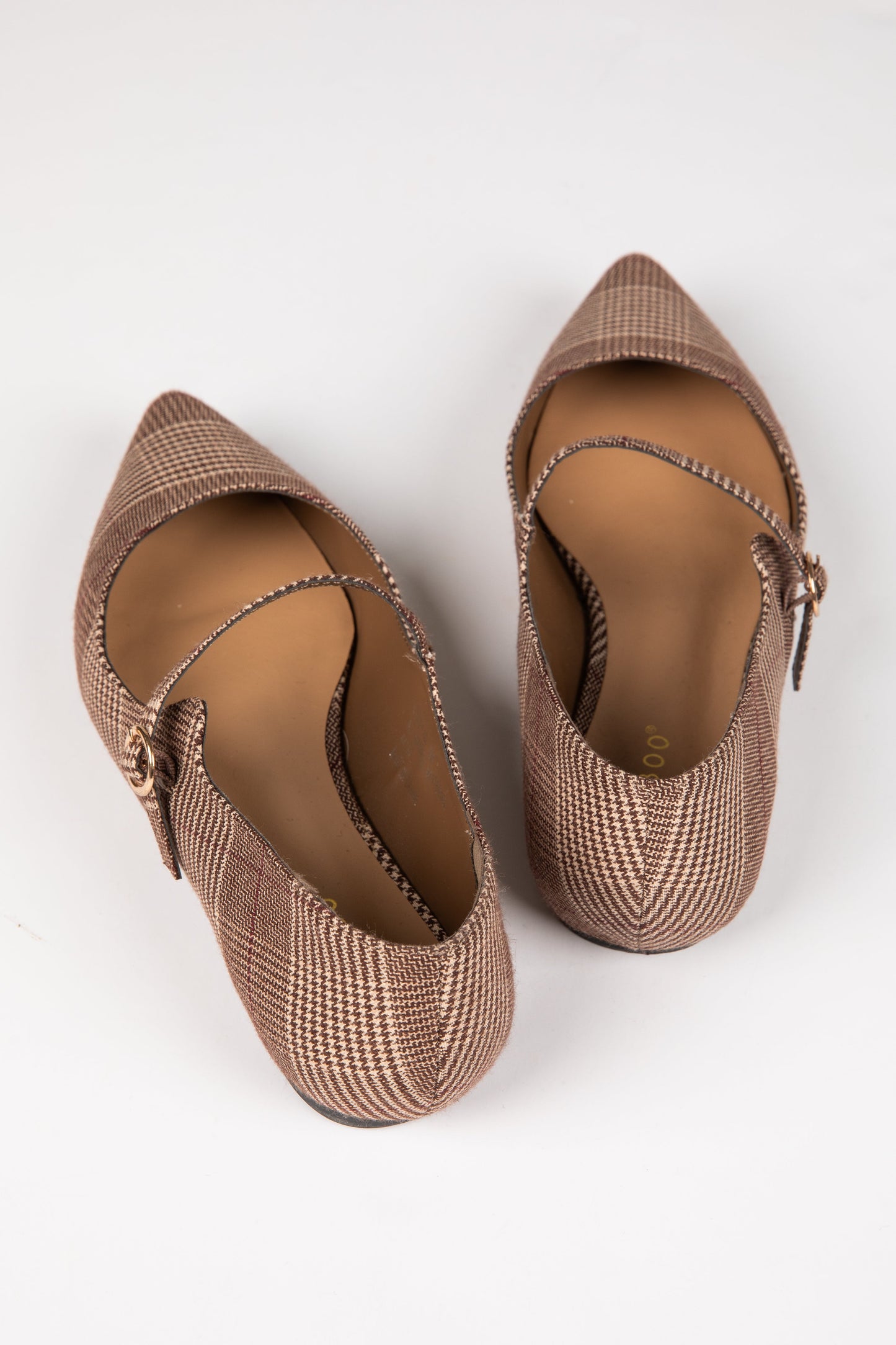 Take Notes Brown Plaid Flats