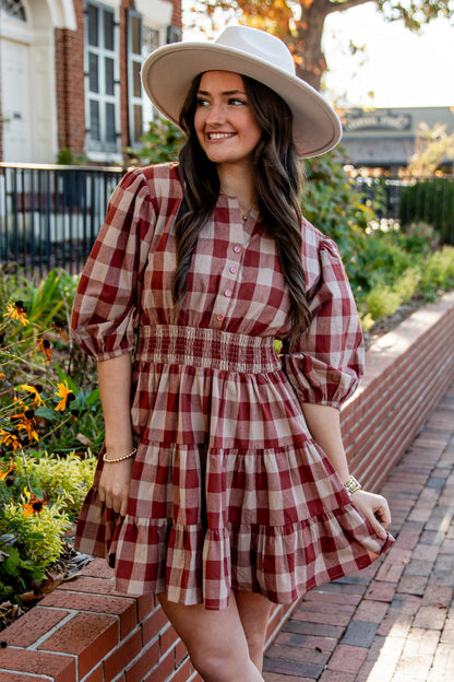 Don't Think Twice Plaid Mini Dress