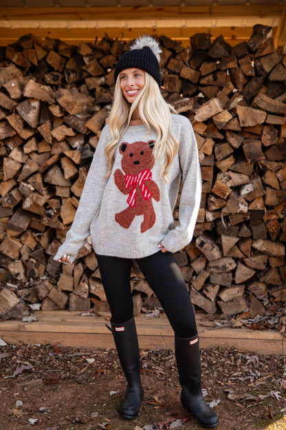 Beary Merry Christmas Heather Grey Sweater