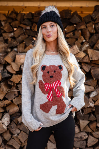 Beary Merry Christmas Heather Grey Sweater