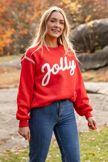 Red Jolly Pullover