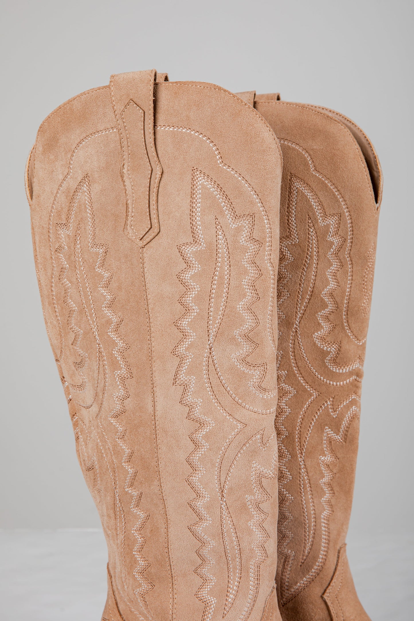 Staying Put Beige Western Boots