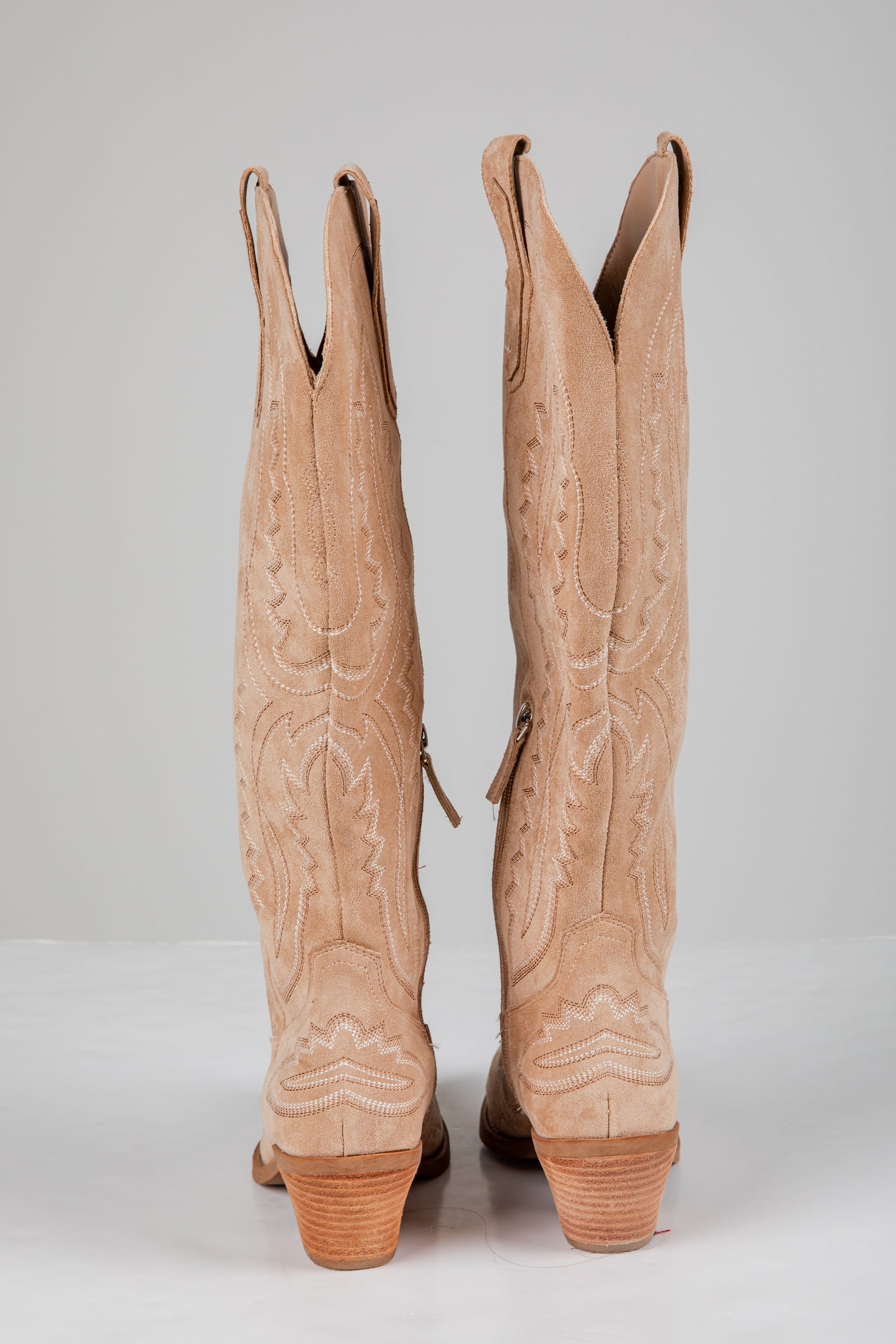Staying Put Beige Western Boots