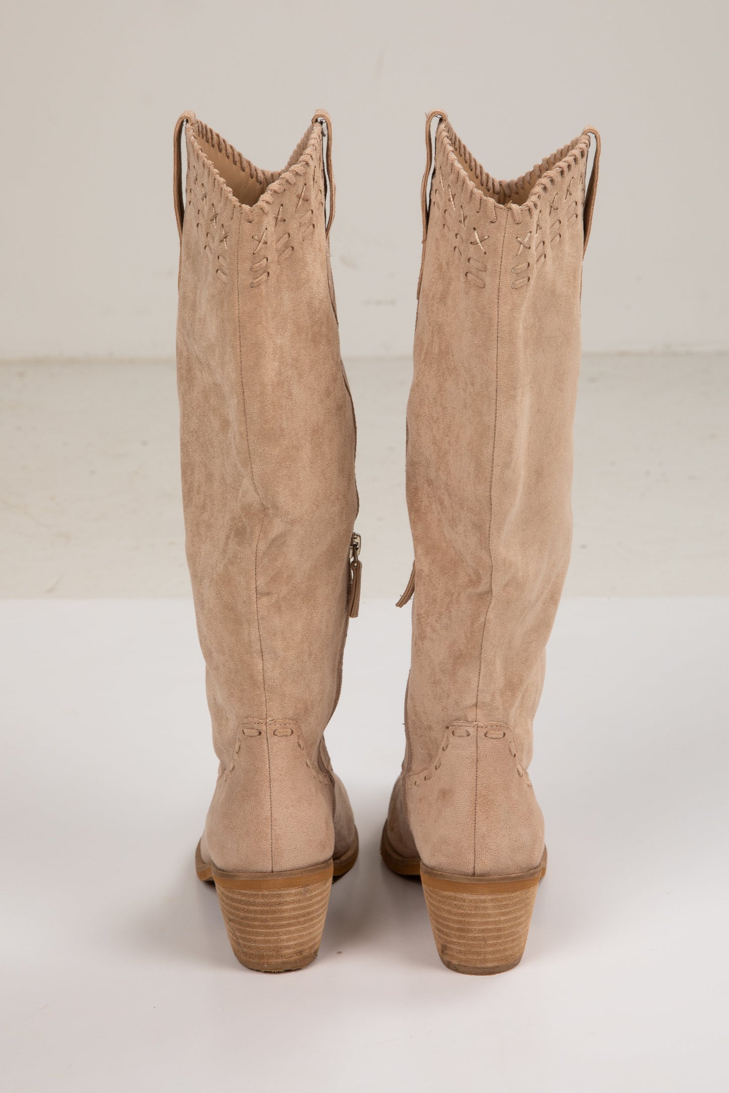 Set The Tone Beige Western Boots
