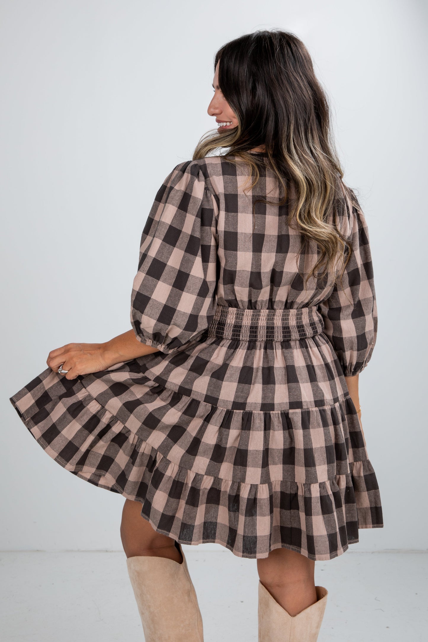 Don't Think Twice Plaid Mini Dress