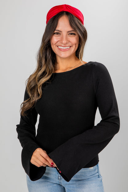 Noelle Everyday Ribbed Knit Top - DOORBUSTER