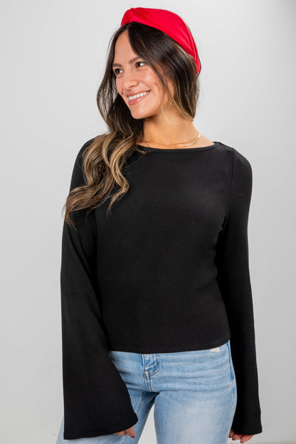 Noelle Everyday Ribbed Knit Top - DOORBUSTER