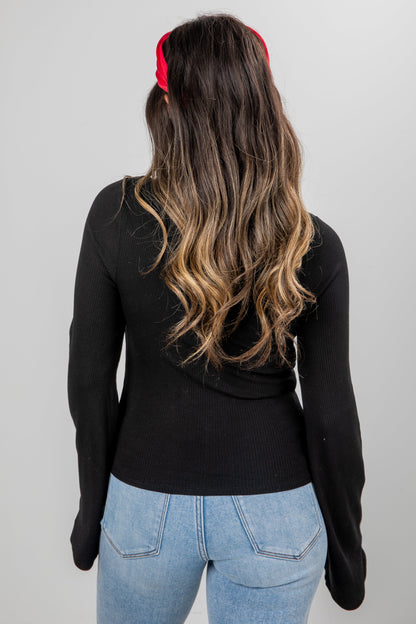 Noelle Everyday Ribbed Knit Top - DOORBUSTER