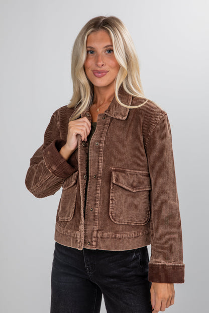 Style Expedition Brown Corduroy Jacket - DU DEAL