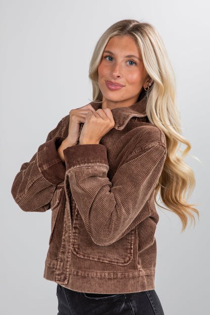 Style Expedition Brown Corduroy Jacket - DU DEAL