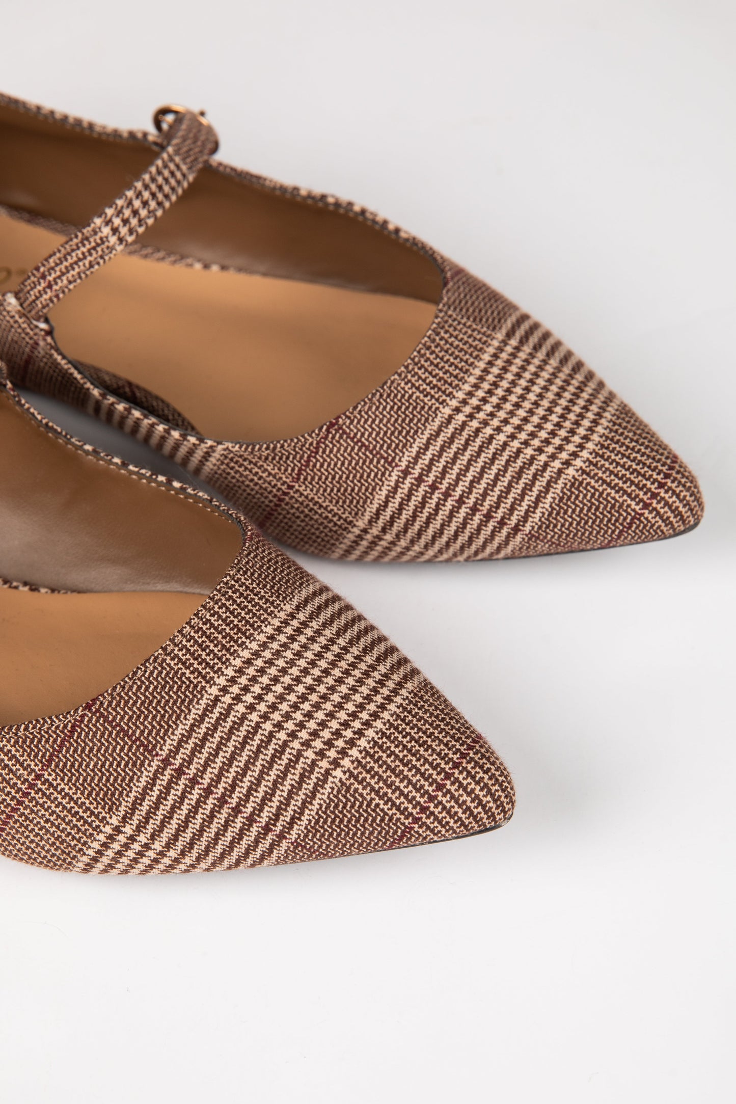 Take Notes Brown Plaid Flats