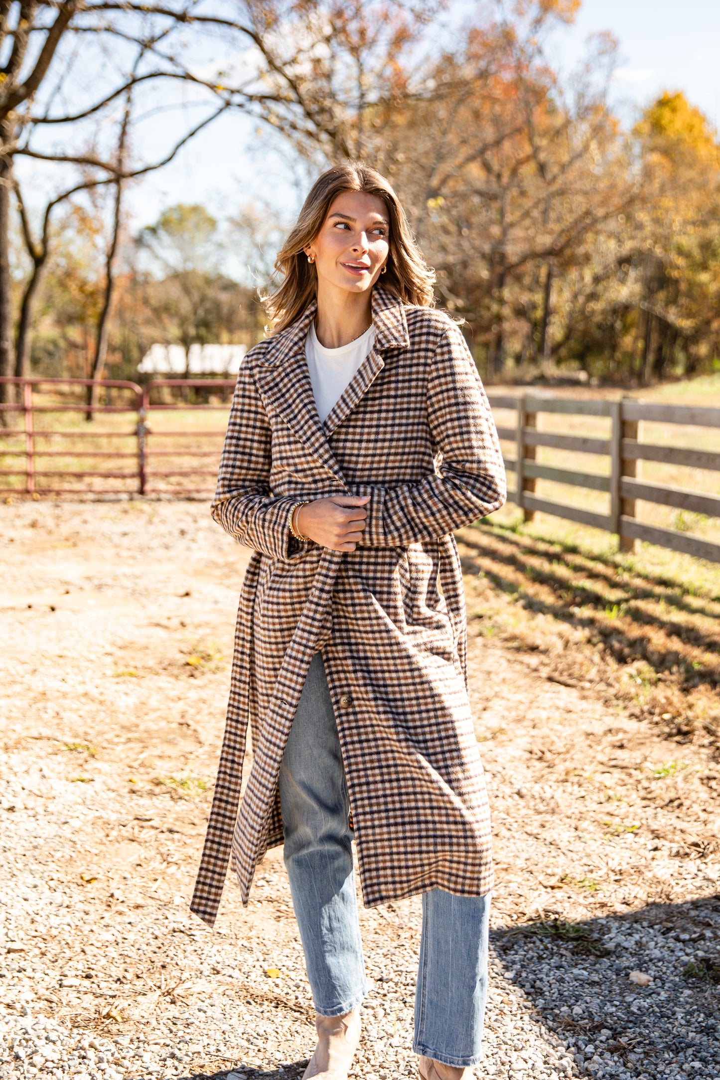 plaid coat