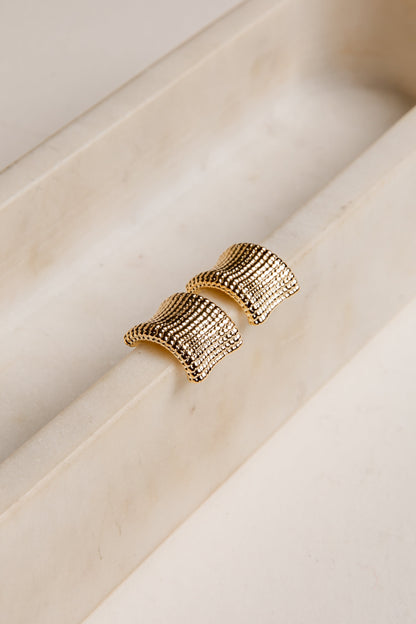 Juliette Gold Textured Stud Earrings
