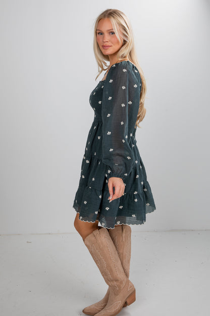 Forever Sensational Floral Smocked Mini Dress