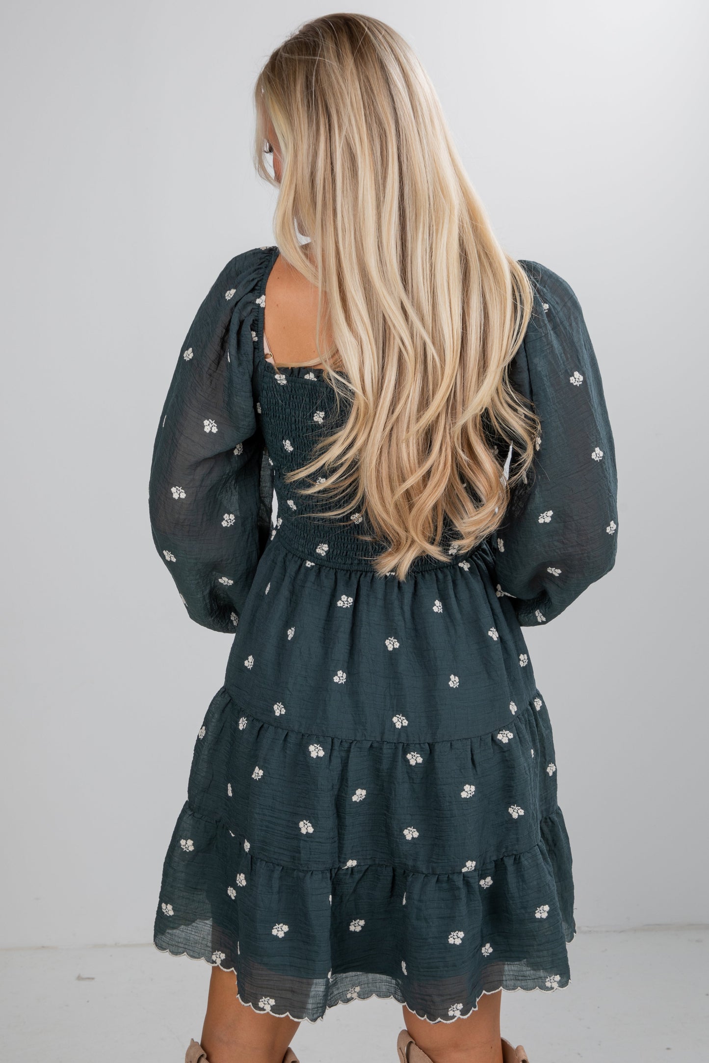 Forever Sensational Floral Smocked Mini Dress