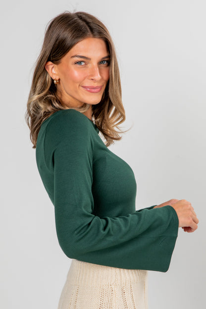 Noelle Everyday Ribbed Knit Top - DOORBUSTER