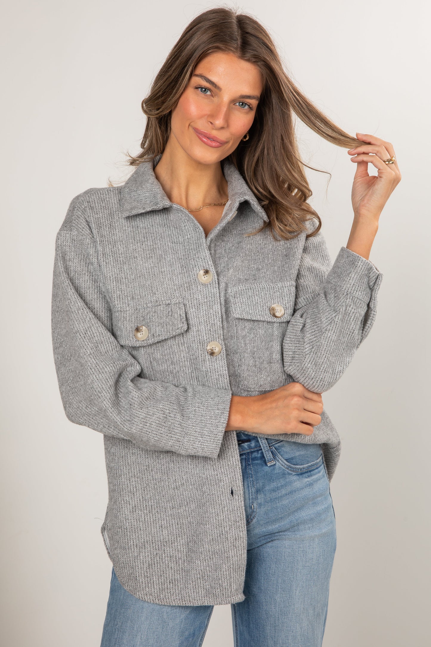 Good News Soft Knit Shacket - DOORBUSTER