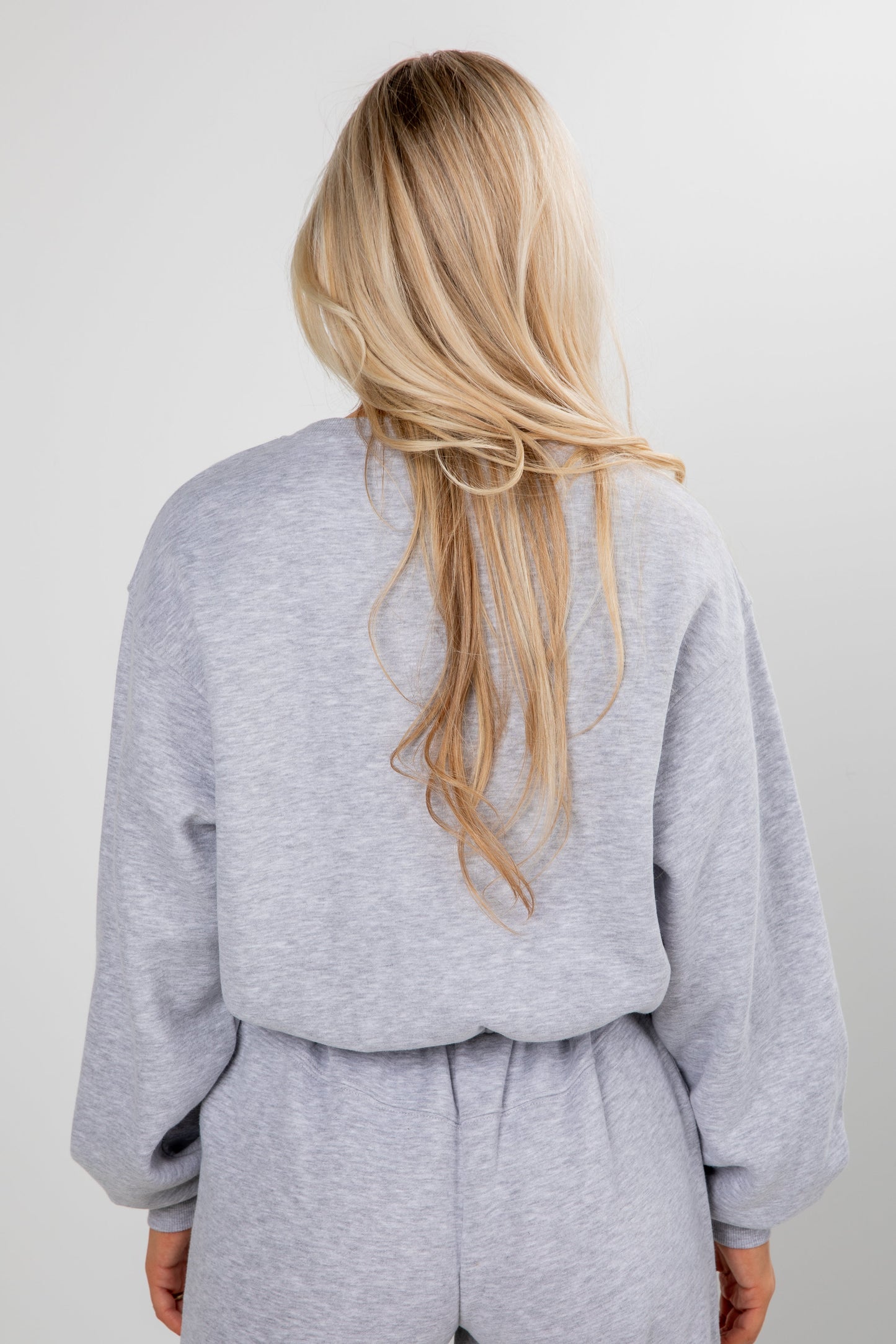 Let's Stay In Heather Grey Sweatshirt - DOORBUSTER