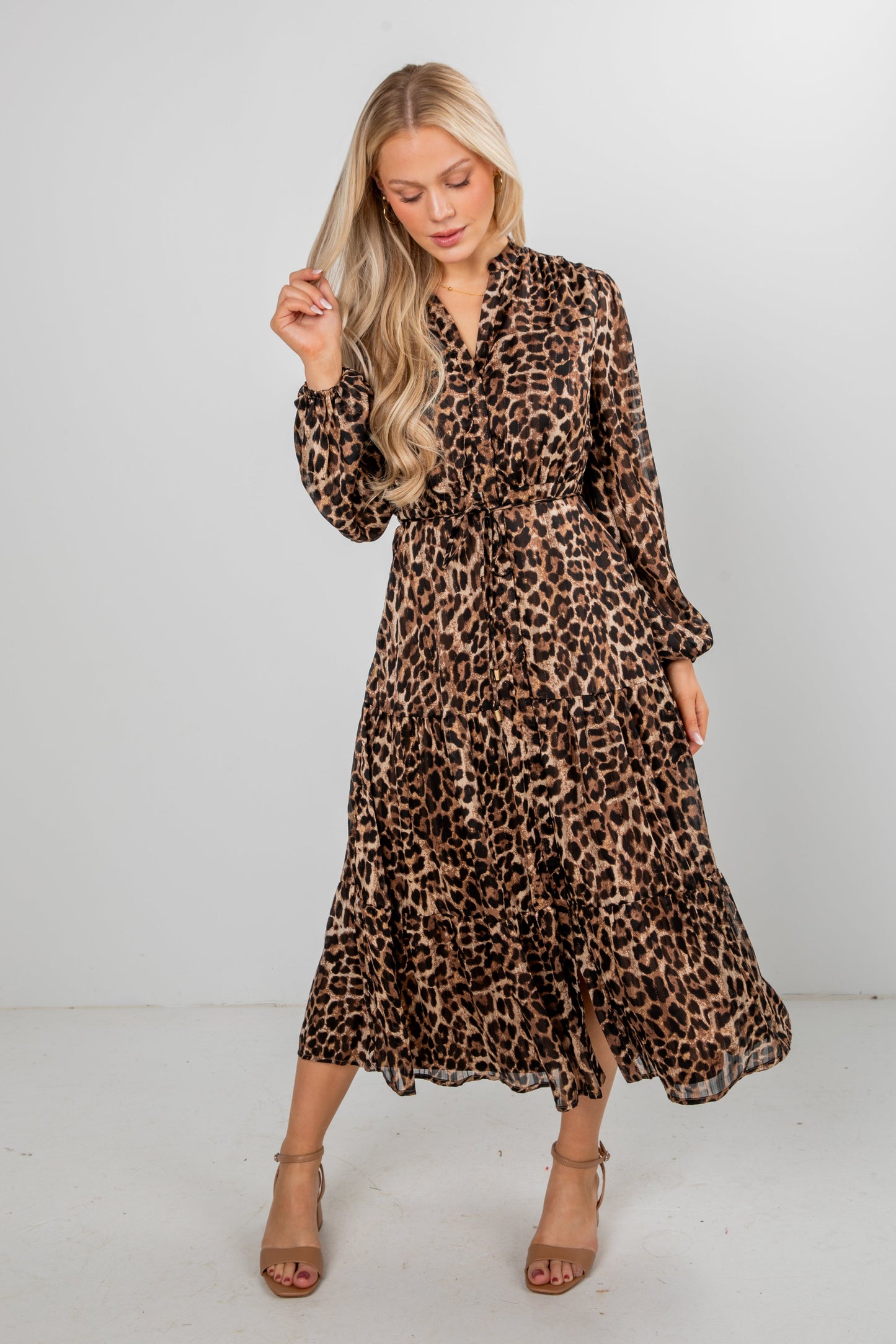 Uniquely Confident Leopard Midi Dress