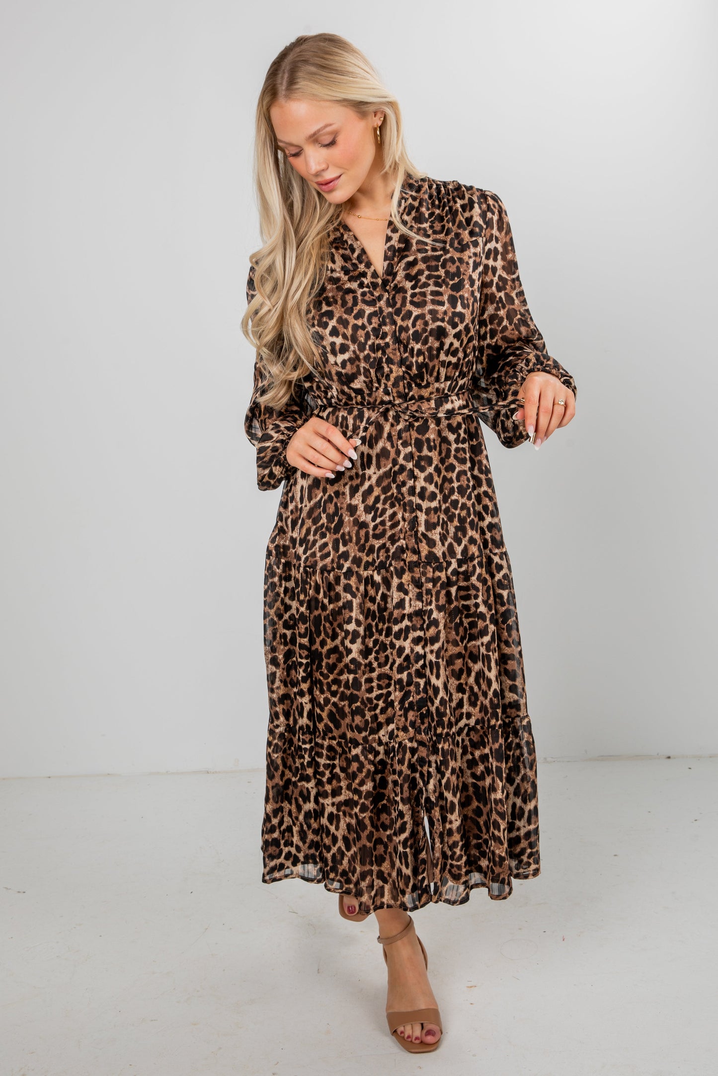 Uniquely Confident Leopard Midi Dress