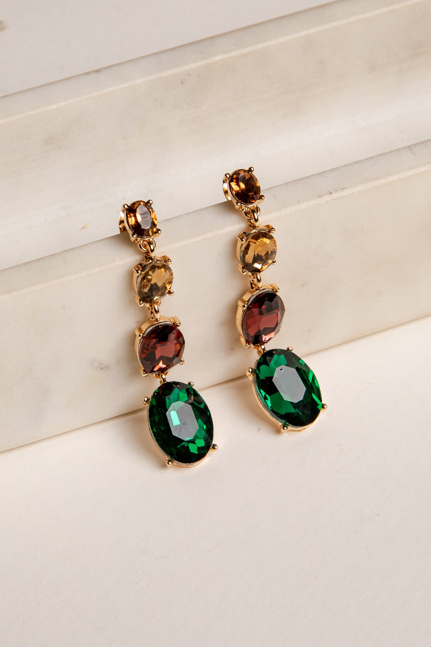 Diana Multi Gemstone Drop Earrings