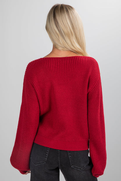 Cozy Sweetness Bow Sweater - DU DEAL