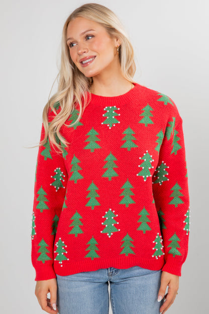 I'll Be Home Christmas Tree Sweater - DOORBUSTER