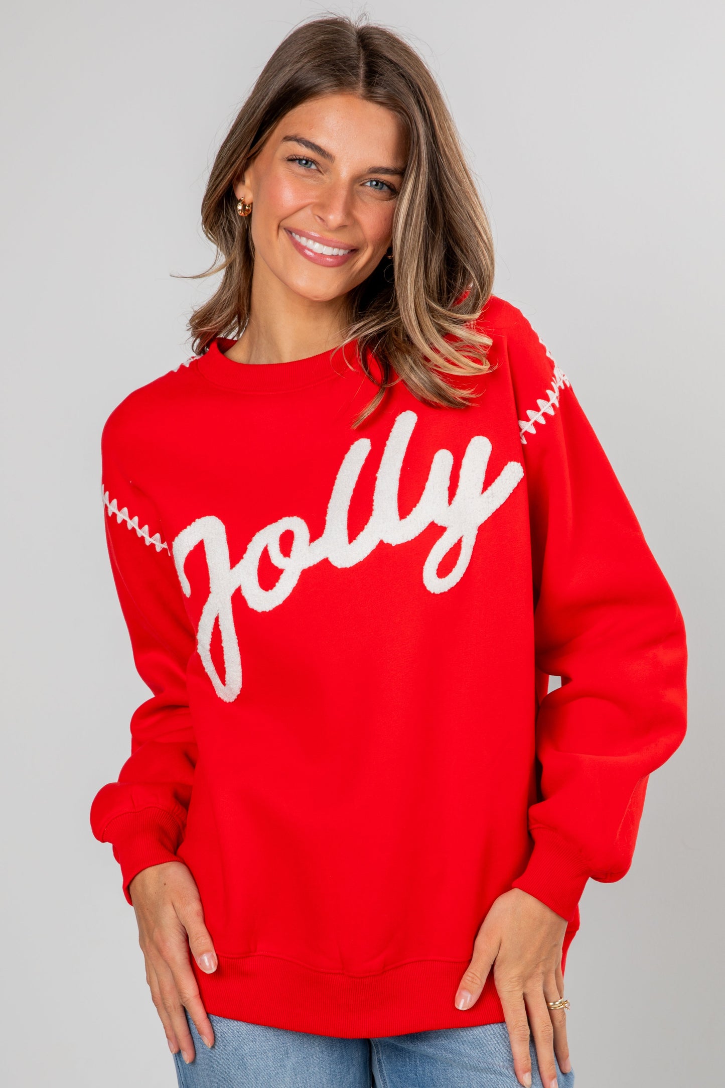 Red Jolly Pullover