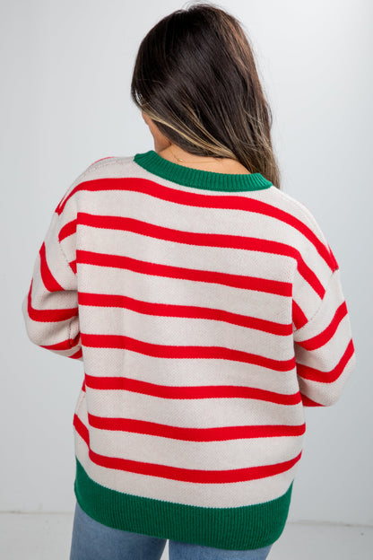 Merry & Bright Striped Sweater