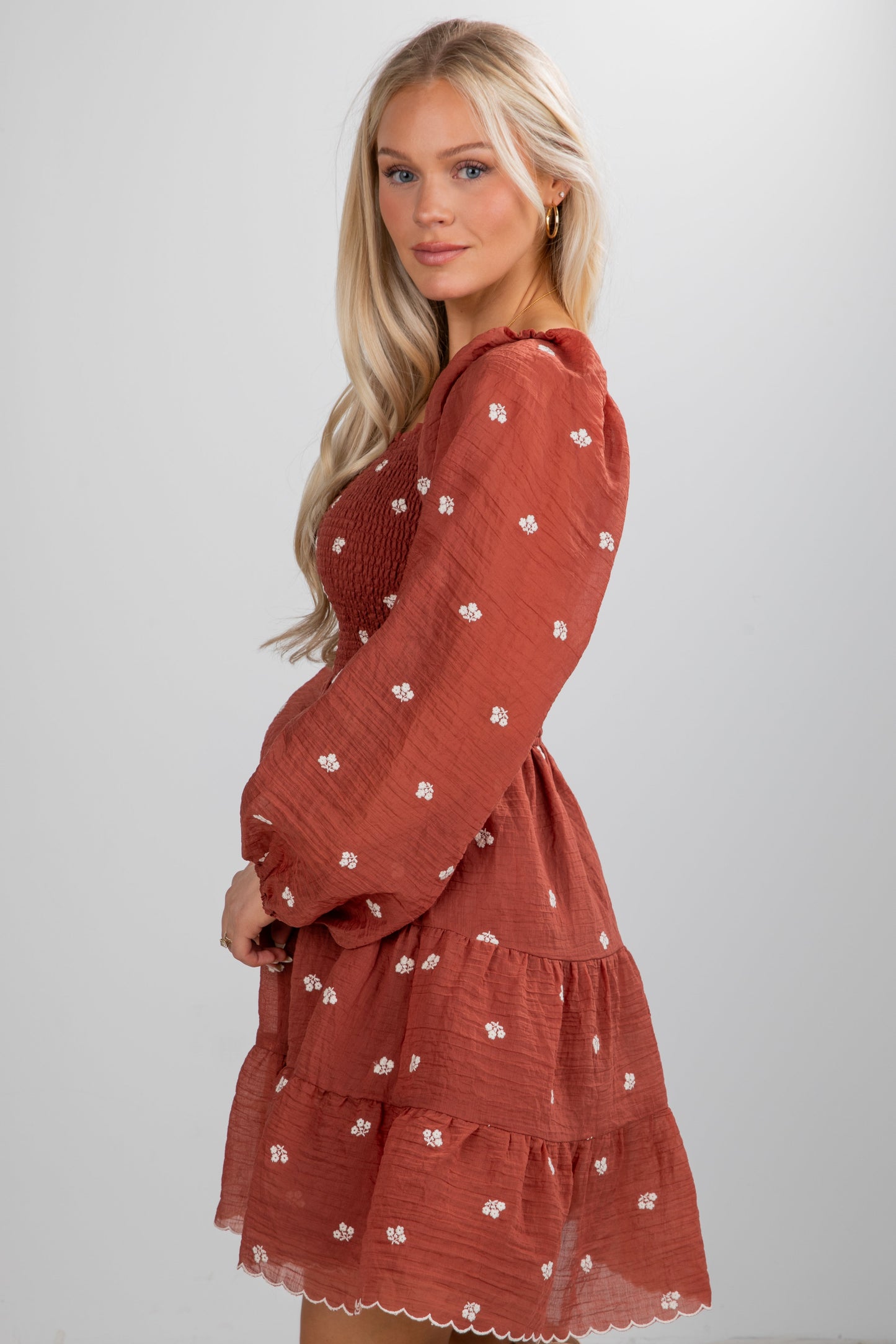 Forever Sensational Floral Smocked Mini Dress