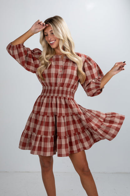 Don't Think Twice Plaid Mini Dress