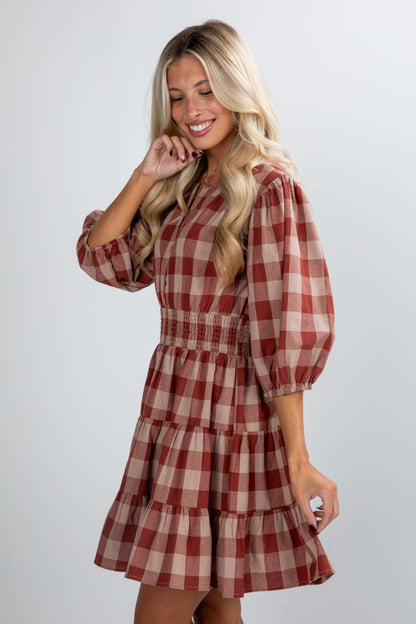 Don't Think Twice Plaid Mini Dress