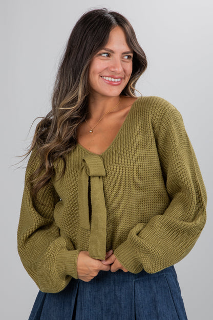 Cozy Sweetness Bow Sweater - DU DEAL