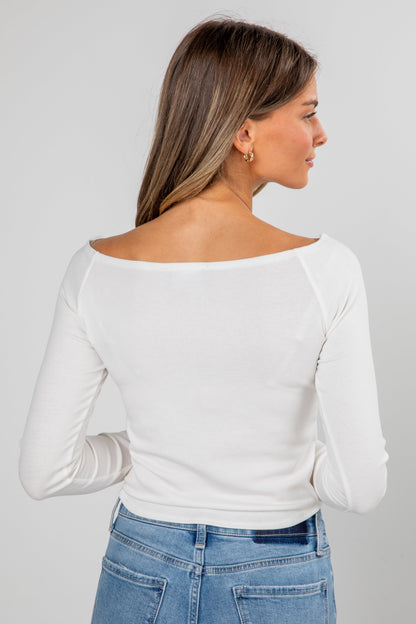 Holly Everyday Boat Neck Top - DOORBUSTER