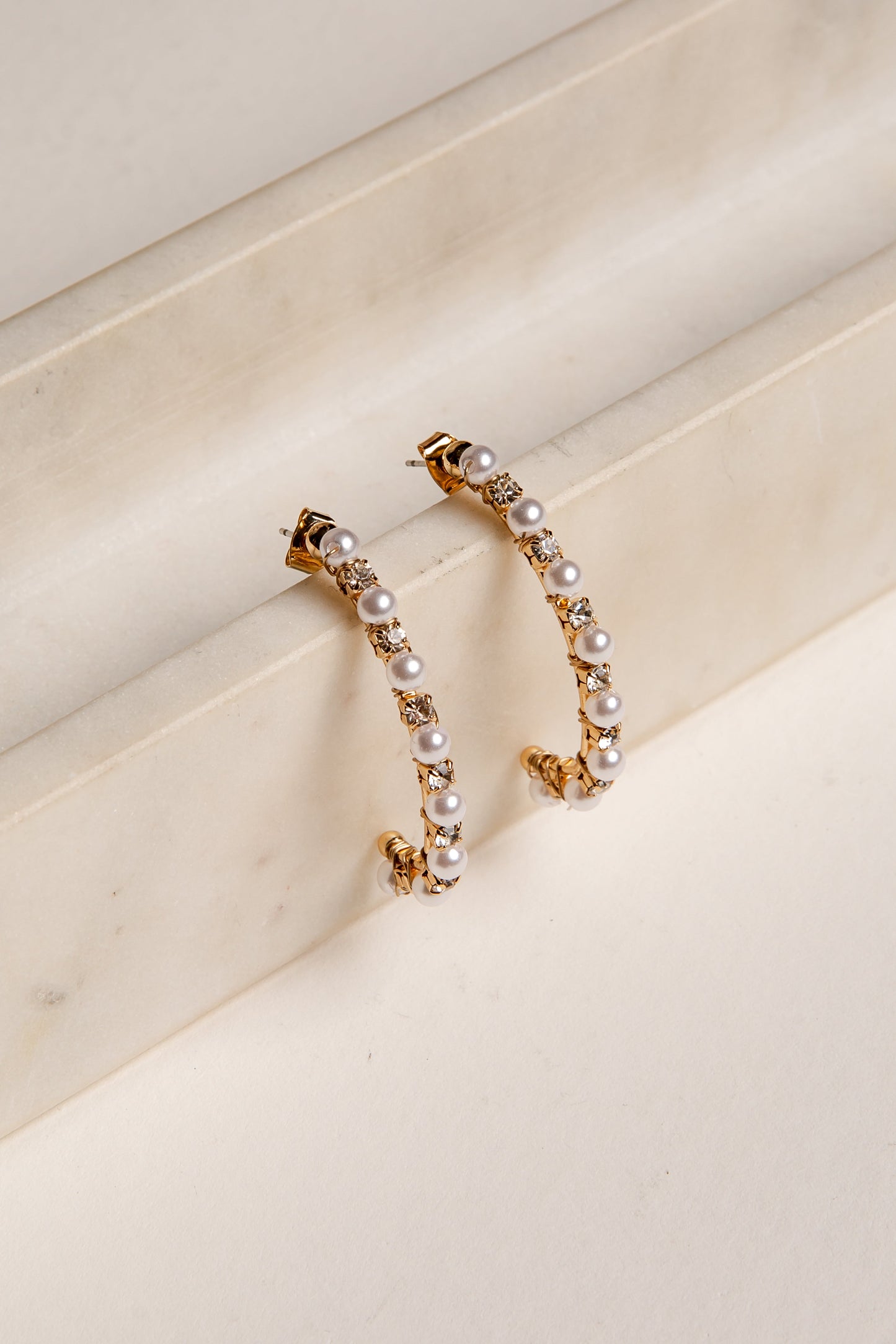 Delaney Gold Pearl Drop Earrings
