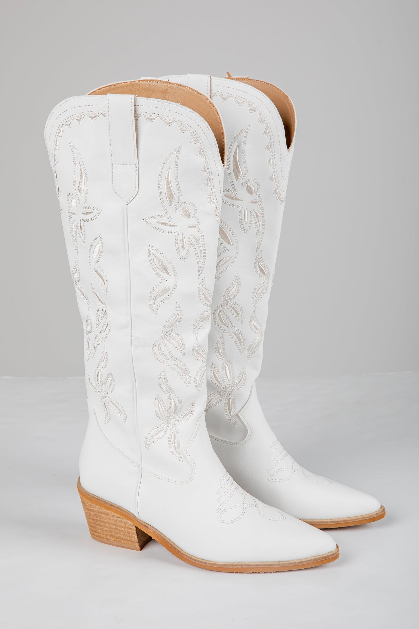 Let It Be Known White Western Boots