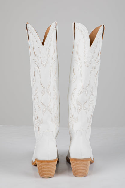 Let It Be Known White Western Boots